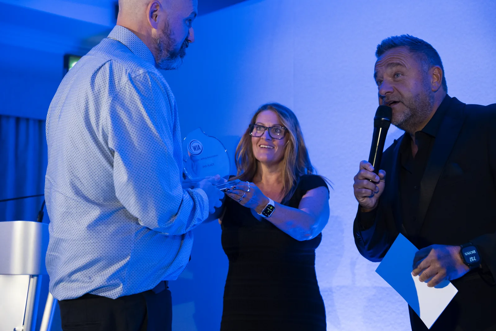 An award presentation during the WJA Awards Evening