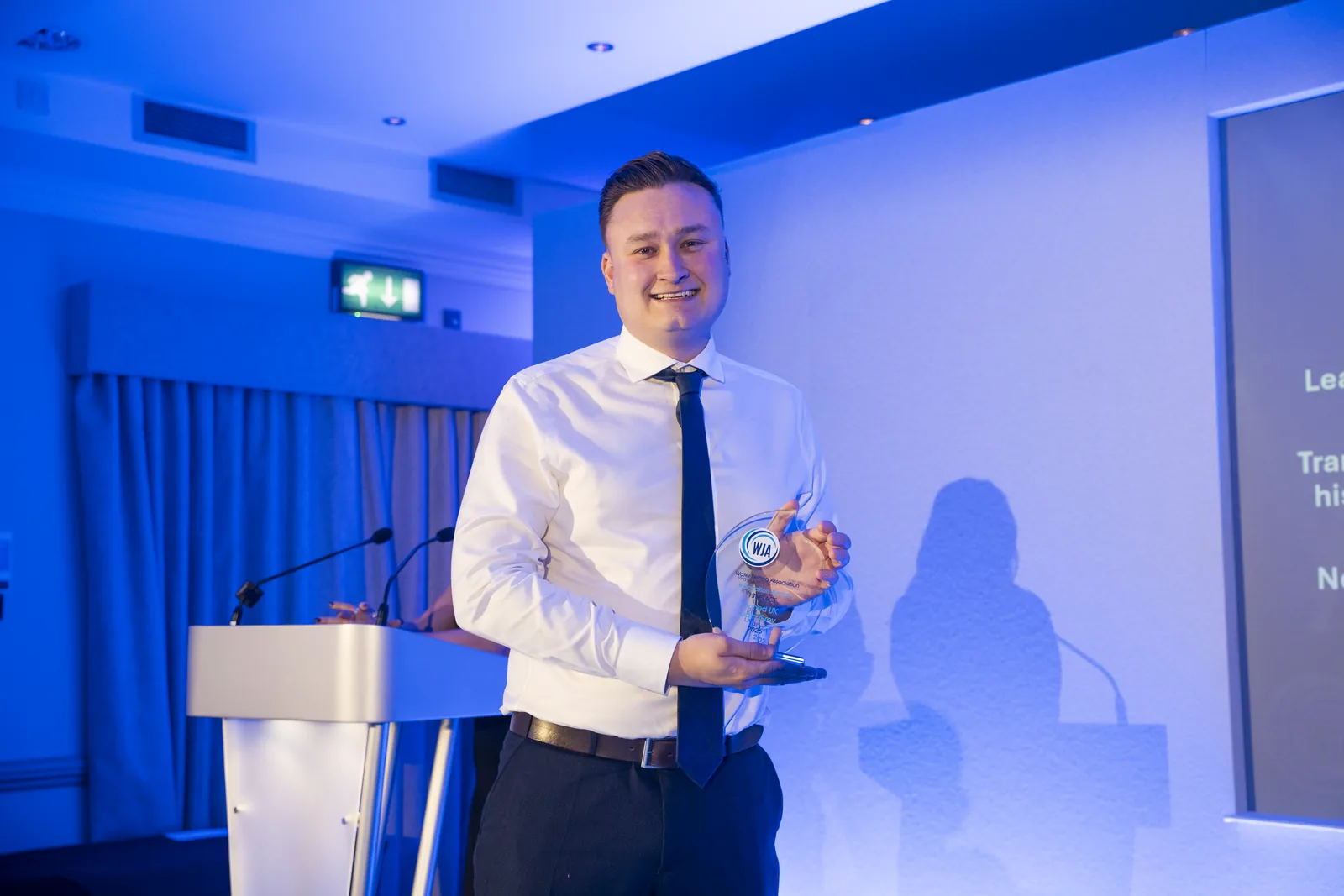 Liam Grey of Rioned UK receiving Innovation of the Year